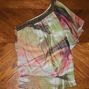 Studio Y Multicolor One-Shoulder Blouse